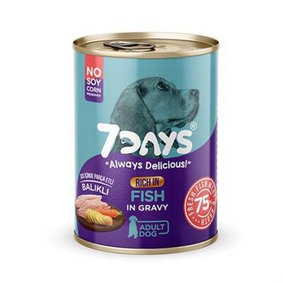 7 Days Sığır Etli Yetişkin Konserve Köpek Maması 415 Gr - 1