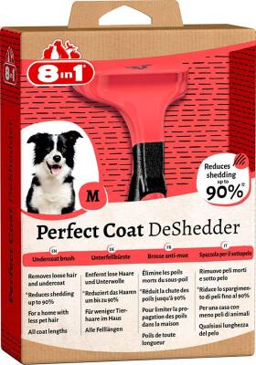 8in1 Perfect Coat DeShedder Furminator Orta Irk Köpek Tarağı Medium - 2