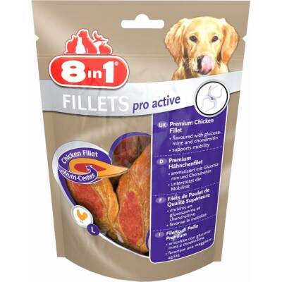 8in1 Poch Fillets Pro Active Tavuklu Glikozamin Katkılı Köpek Ödülü 80 G - 1