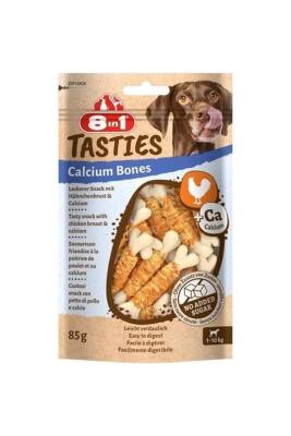 8in1 Tasties Calcium Bones Tavuk Sargılı Köpek Ödülü 85 G - 1