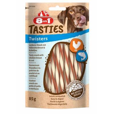 8in1 Tasties Twister Tavuk Ve Balıklı Köpek Ödülü 85 Gr - 1