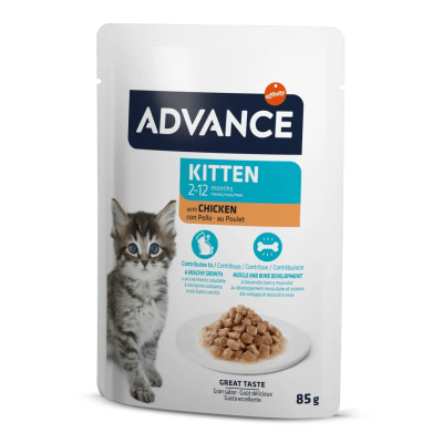 Advance Cat Kitten Chicken Wet Pouch 85 Gr - 1