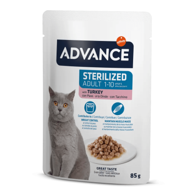 Advance Cat Sterilised Turkey Wet Pouch 85 Gr - 1