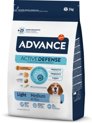 Advance Dog Medium Light Orta Irk Diyet Köpek Maması 3 Kg - 1