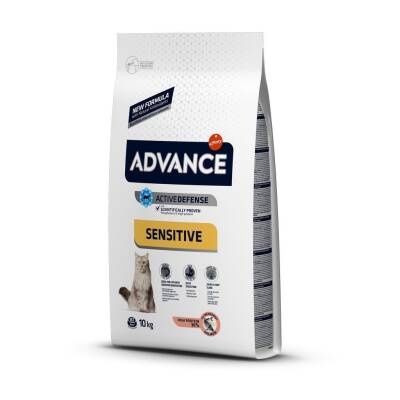 Advance Sensitive Somonlu Yetişkin Kedi Maması 10 Kg - 1