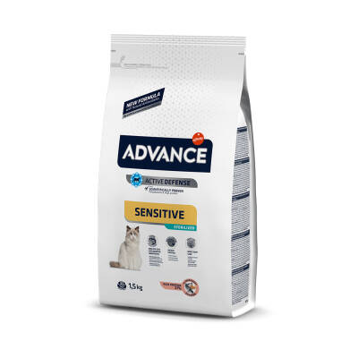 Advance Sensitive Sterilized somonlu Kısırlaştırılmış Kedi Maması 1.5 Kg - 1