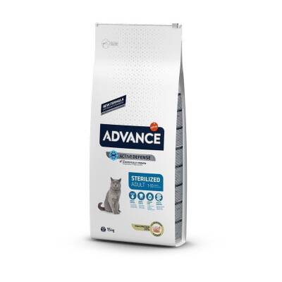 Advance Sterilised Hindili Kısırlaştırılmış Yetişkin Kedi Maması 15 Kg - 1