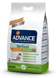 Advance Sterilised Hindili Kısırlaştırılmış Yetişkin Kedi Maması 3 Kg - 1