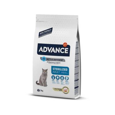 Advance Sterilised Hindili Kısırlaştırılmış Yetişkin Kedi Maması 3 Kg - 2