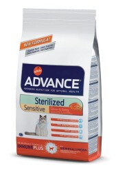 Advance Sterilised Sensitive Somonlu Kısırlaştırılmış Yetişkin Kedi Maması 3 Kg - 1