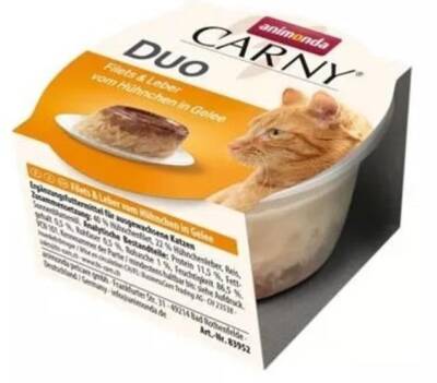 Animonda Carny Duo Tavuk ve Ciğer Jöleli Kedi Konservesi 70 Gr - 1