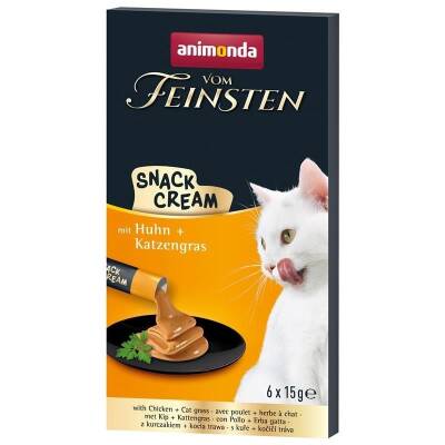 Animonda Snack Carny Tavuklu & Kedi Otlu Kedi Kreması 6x15 gr - 1