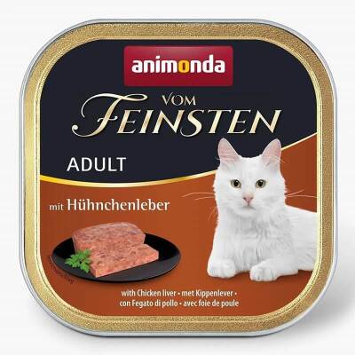 Animonda Vom Feinsten Tavuklu ve Ciğerli Kedi Konserve Maması 100Gr - 1