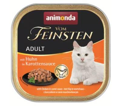 Animonda Vom Feinsten Tahılsız Havuç Sosu İçinde Tavuklu Yetişkin Kedi Konservesi 100gr - 1