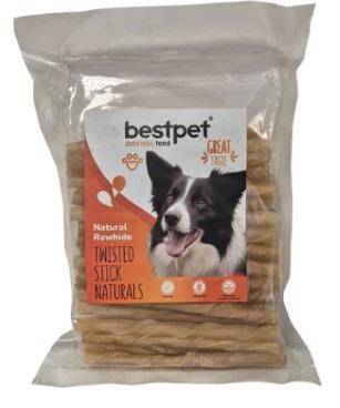 BestPet Burgu Doğal Kemik Çubuk Köpek Ödülü 350gr - 1