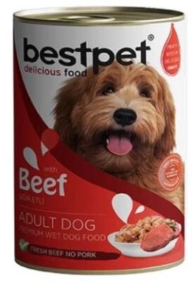 Bestpet Jöle İçinde Parça Sığır Etli Konserve Yetişkin Köpek Maması 400 gr - 1