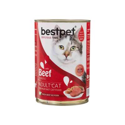 Bestpet Sığır Etli Yetişkin Kedi Konservesi 400gr - 1