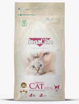 BonaCibo Adult Cat Tavuklu (Hamsi ve Pirinç eşliğinde) Yetişkin Kedi Maması 15 Kg - 1