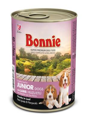 Bonnie Sos İçinde Parçacıklı Kuzu Etli Yavru Köpek Konserve Maması 400 Gr - 1