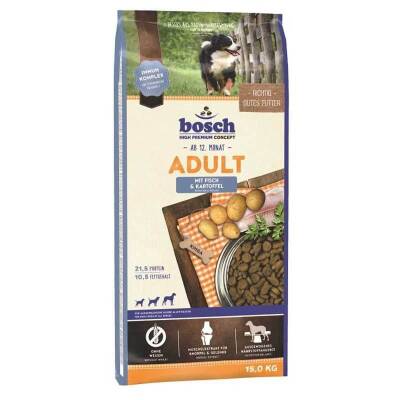 Bosch Balıklı Patetesli Yetişkin Kuru Köpek Maması 15 Kg - 1