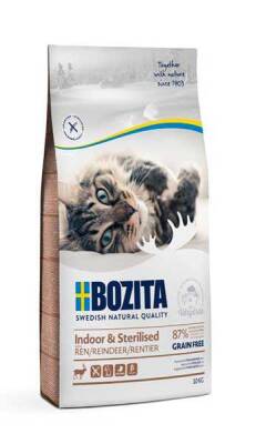 Bozita Indoor Sterilised Tahılsız Geyik Etli Kısırlaştırılmış Yetişkin Kedi Maması 10 KG - 1