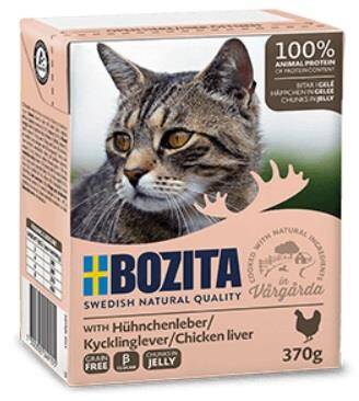 Bozita Tavuk Karaciğerli Konserve Tahılsız Kedi Maması 370 gr - 1