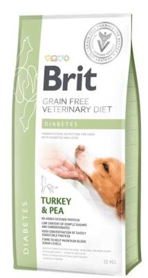 Brit Veterinary Diet Diabetes Diyabet Hastalığı olan Köpekler için Tahılsız Köpek Maması 12 Kg - 1