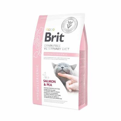 Brit Veterinary Diet Hypo-Allergenic Cilt Sağlığı Destekleyici Tahılsız Kedi Maması 5 Kg - 1