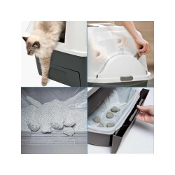 Catit SmartSift Otomatik Kedi Tuvalet Kabı 66x48x63 - 1