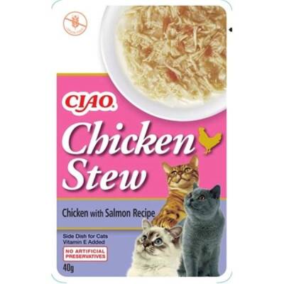 Ciao Chicken Churu Stew Tavuk Güveç ve Somon Balıklı Kedi Ödül Maması 50 Gr. - 1