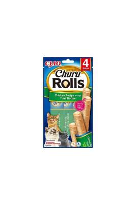 Ciao Churu Rols Sticks Tavuk Sargılı Ve Ton Balıklı Kedi Ödül Maması 4x10 Gr. - 1