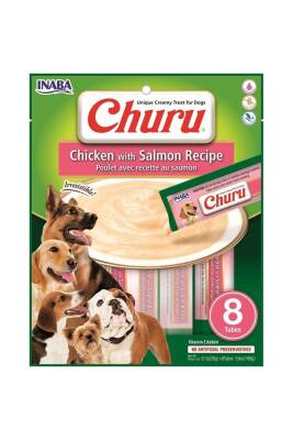 Ciao Churu Somonlu Ve Tavuklu Tamamlayıcı Köpek Ödül Maması 8 * 20 Gr - 1