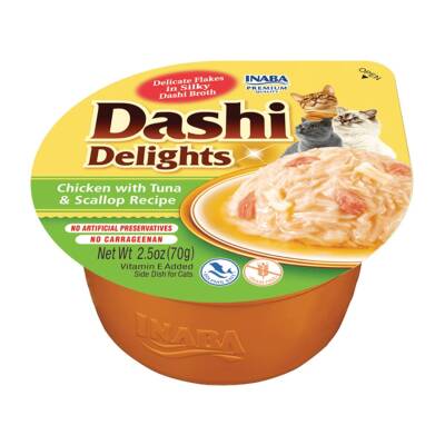 Ciao Dashi Delights Tavuk, Ton Balığı ve Deniz Tarağı Kedi Çorbası 70 Gr. - 1