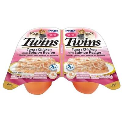 Ciao Twins Churu Balıklı, Somonlu ve Tavuklu Kedi Ödül Jölesi 2* 35 Gr. - 1