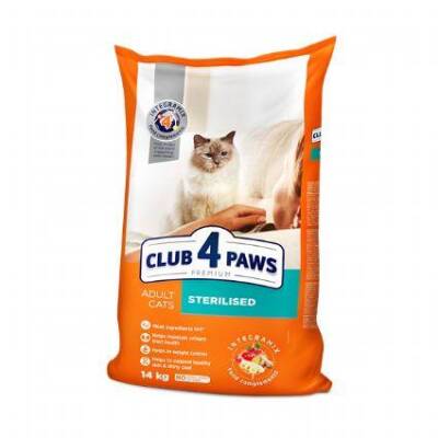 Club 4 Paws Premium Tavuklu Kısırlaştırılmış Yetişkin Kedi Maması 14 Kg - 1