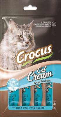 Crocus Ton Balıklı Krema Kedi Ödülü 4x15g - 1