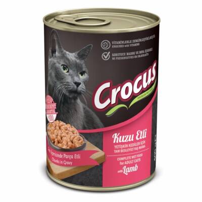 Crocus Yetişkin Kedi Kuzu Etli Yaş Mama 400g - 1