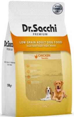 Dr. Sacchi Premium Düşük Tahıllı Tavuklu Yetişkin Köpek Maması 12 Kg - 1