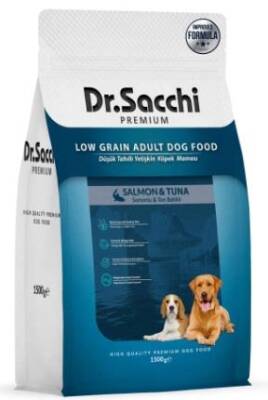 Dr. Sacchi Premium Düşük Tahıllı Ton Balıklı Yetişkin Köpek Maması 1,5 Kg - 1