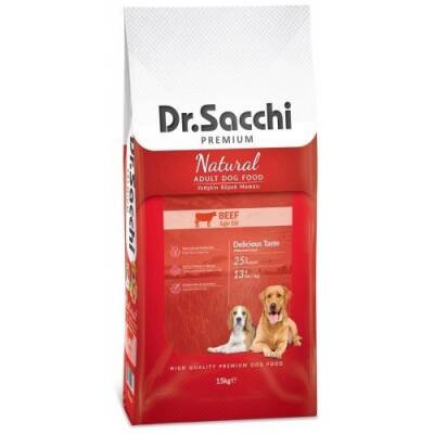 Dr. Sacchi Premium Natural Beef Yetişkin Köpek Maması 15kg - 1