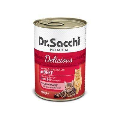 Dr.Sacchi Kedi Konservesi Sığır Etli 400 gr. - 1