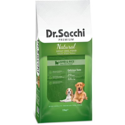 Dr.Sacchi Premium Natural Lamb&Rice Yetişkin Köpek Maması 15kg - 1