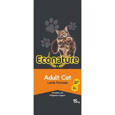 Econature Kuzu Etli Kuru Yetişkin Kedi Maması 15 KG - 1