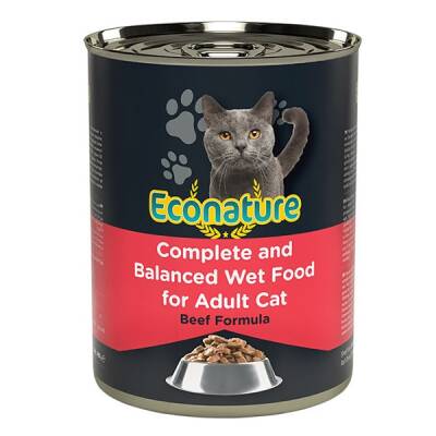 Econature Sığır Etli Yetişkin Kedi Konservesi 400 G - 1