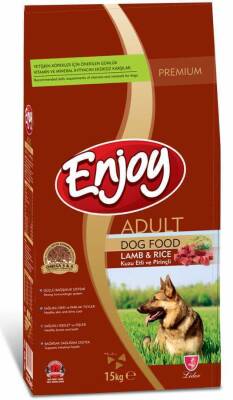 Enjoy Kuzu Pirinçli Yetişkin Köpek Maması 15 Kg - 1