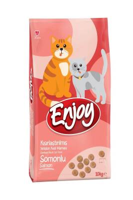 Enjoy Somonlu Kısırlaştırılmış Yetişkin Kedi Maması 10 Kg - 1