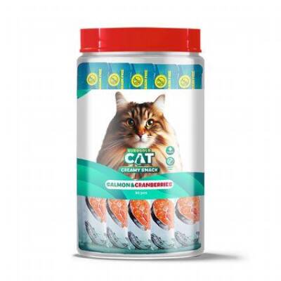 Euro Gold Kedi Ödül Çubuğu Sıvı Somonlu Kızılcıklı 30 Adetx15 gr - 1