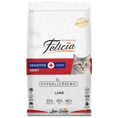 Felicia Kuzu Etli Düşük Tahıllı Hipoalerjenik Kedi Maması 12 Kg - 1