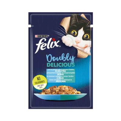 Felix Çifte Lezzet Somonlu ve Sardalyalı Kedi Konservesi 85gr - 1