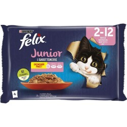 Felix Junior Ekonomik Paket Tavuklu Yavru Kedi Pouch 4 Lü 85 Gr - 1